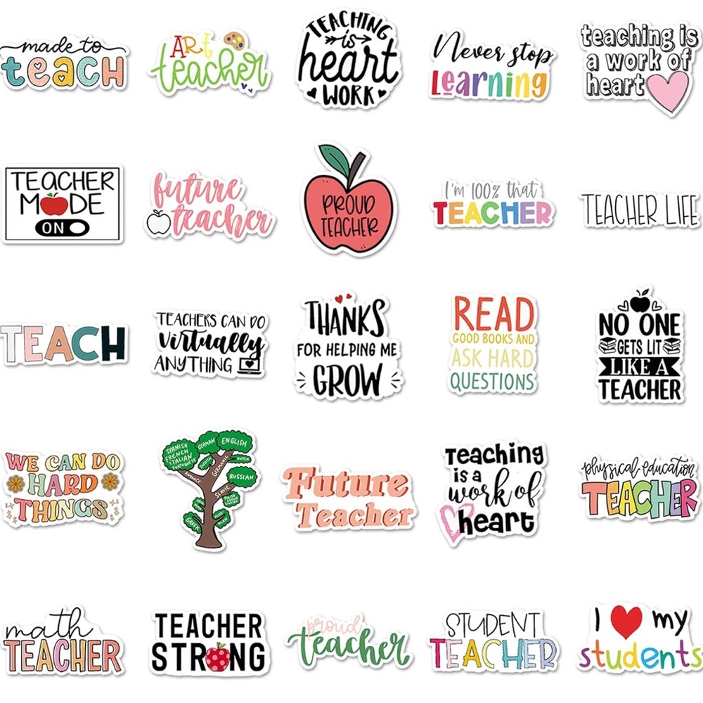 Teacher Stickers 50 Count NIP - Picture 3 of 8